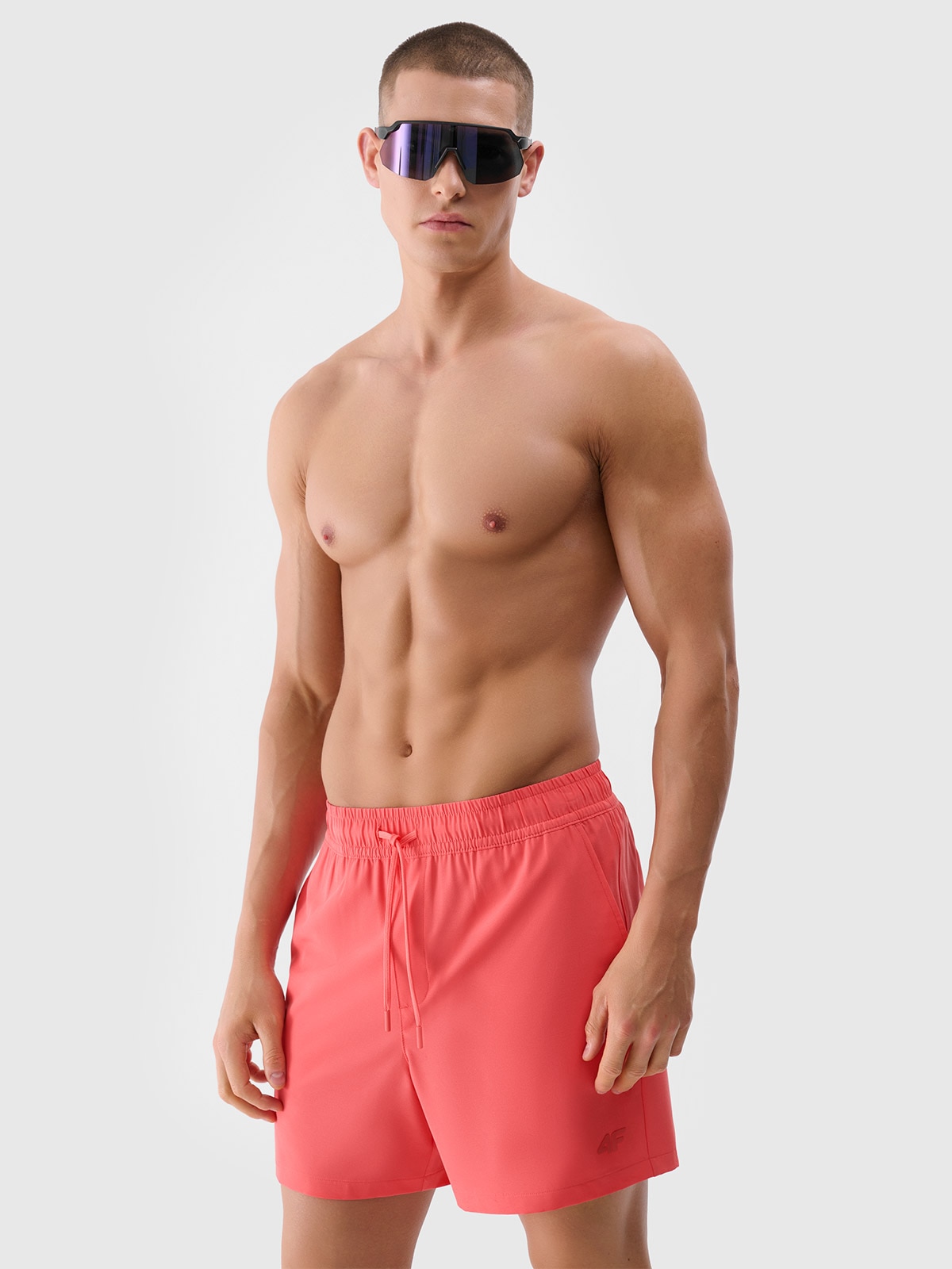 Pánské plážové šortky typu boardshorts - korálové