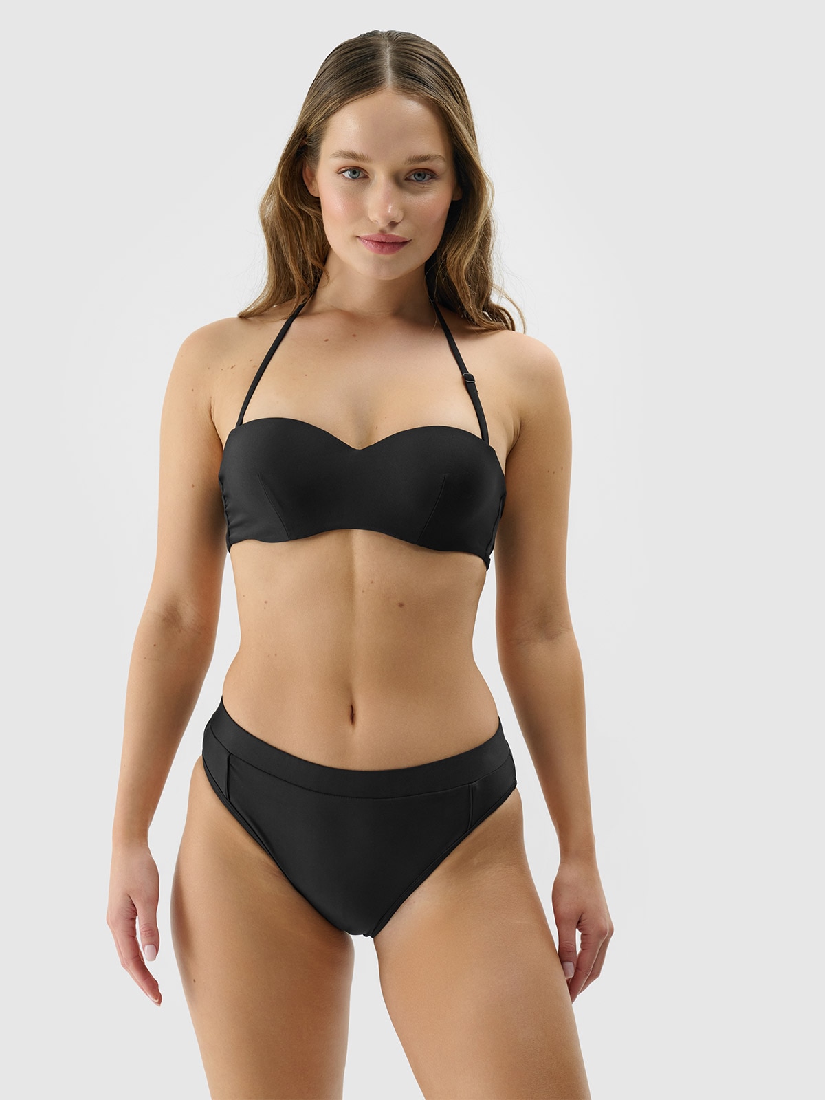 Top de baie bikini pentru femei - negru