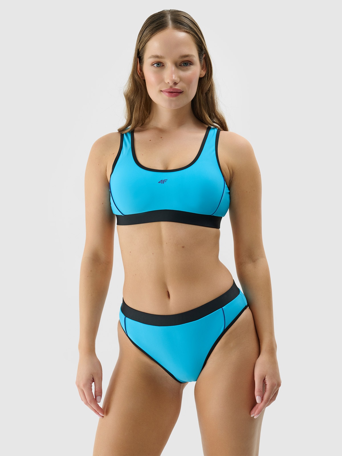 Top de baie bikini pentru femei - albastru