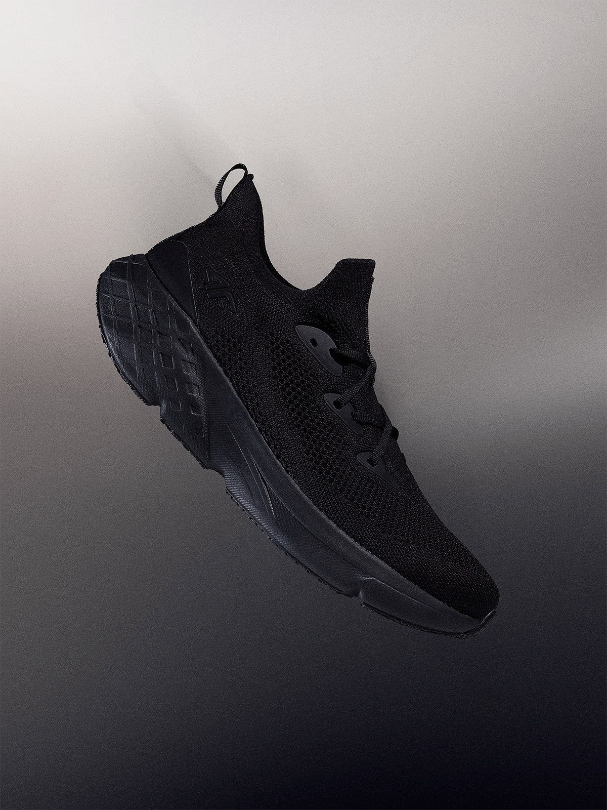 4F Sneakerși joși Velocity E-knit pentru femei - negri