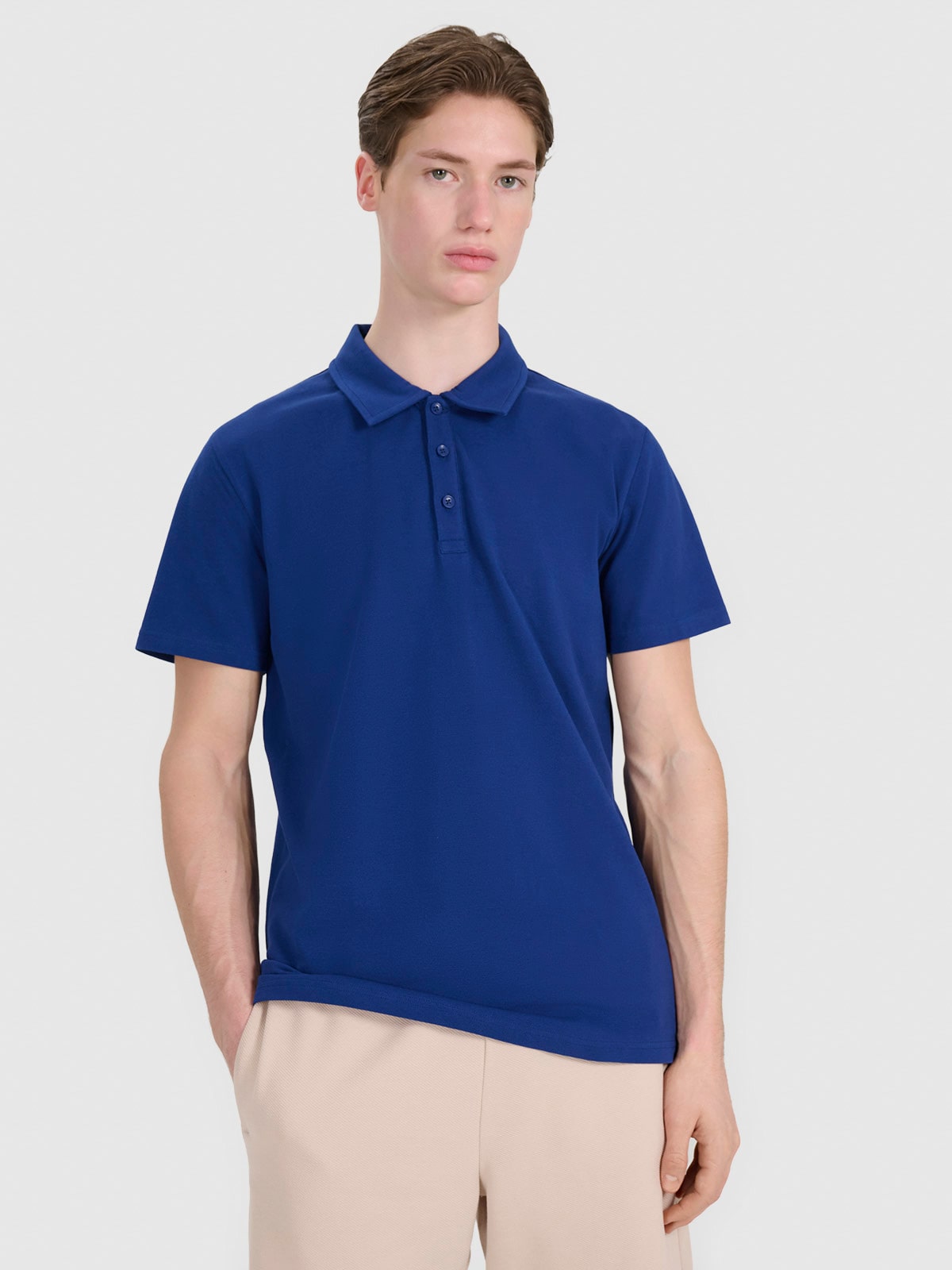 Tricou polo regular pentru bărbați - bleumarin