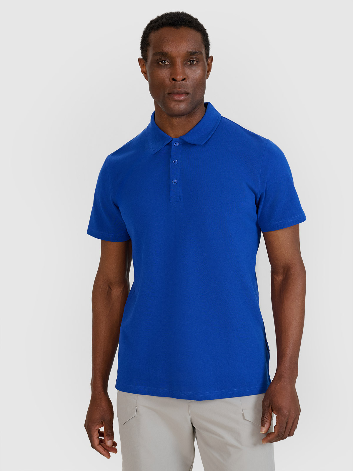 Tricou polo regular pentru bărbați - albastru