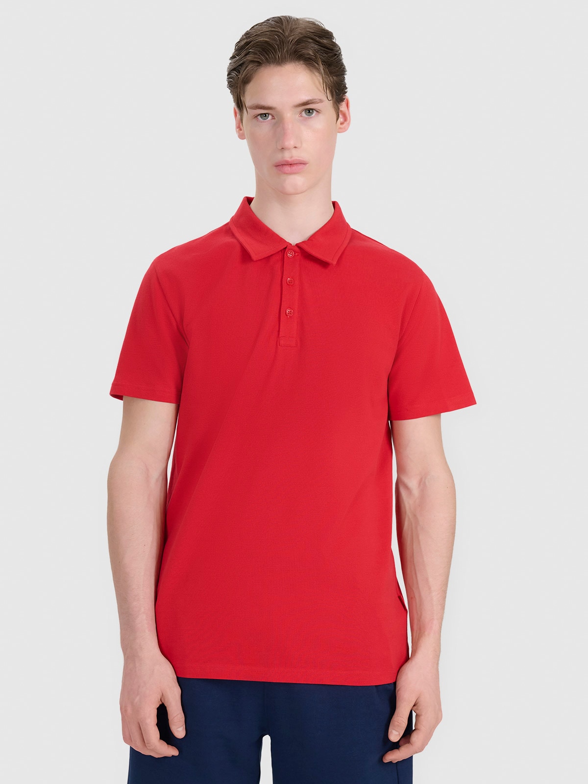 Tricou polo regular pentru bărbați - roșu