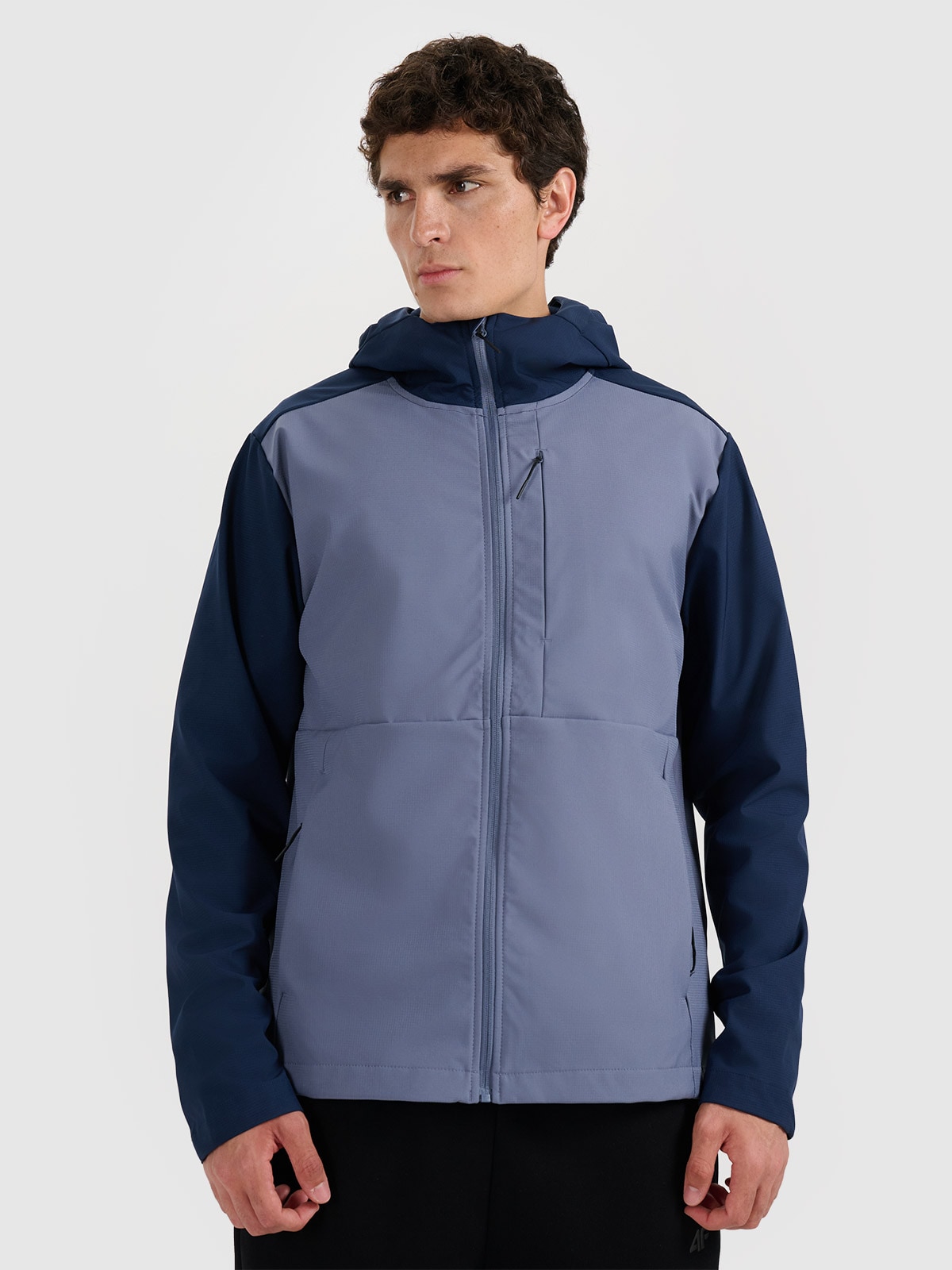 4F Geacă softshell anti-vânt pentru bărbați - bleumarin
