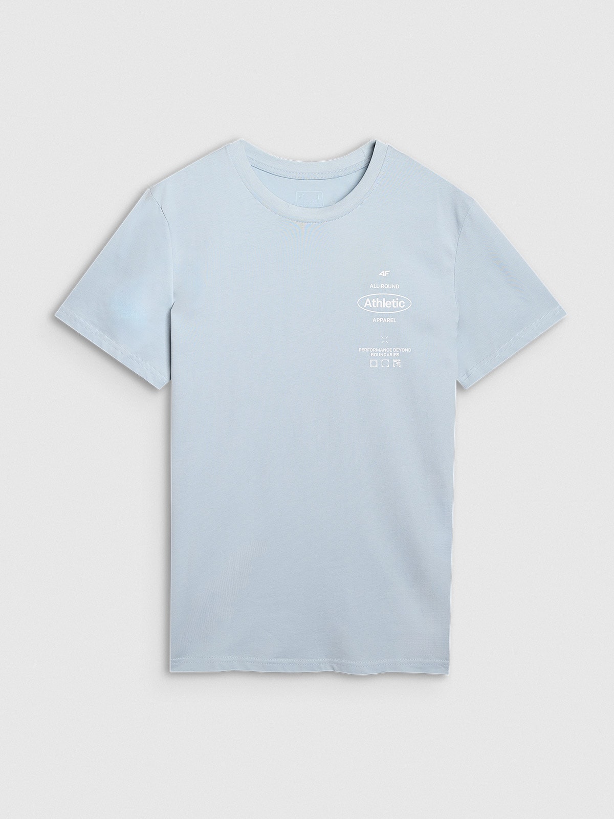 Tricou regular cu imprimeu pentru bărbați - albastru