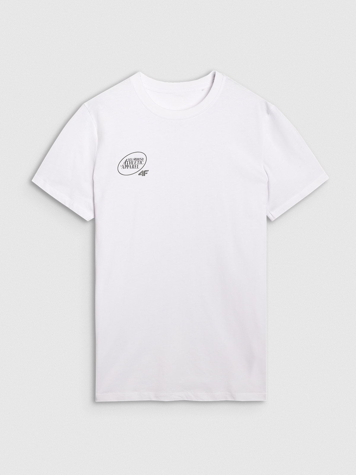 Tricou regular cu imprimeu pentru bărbați - alb