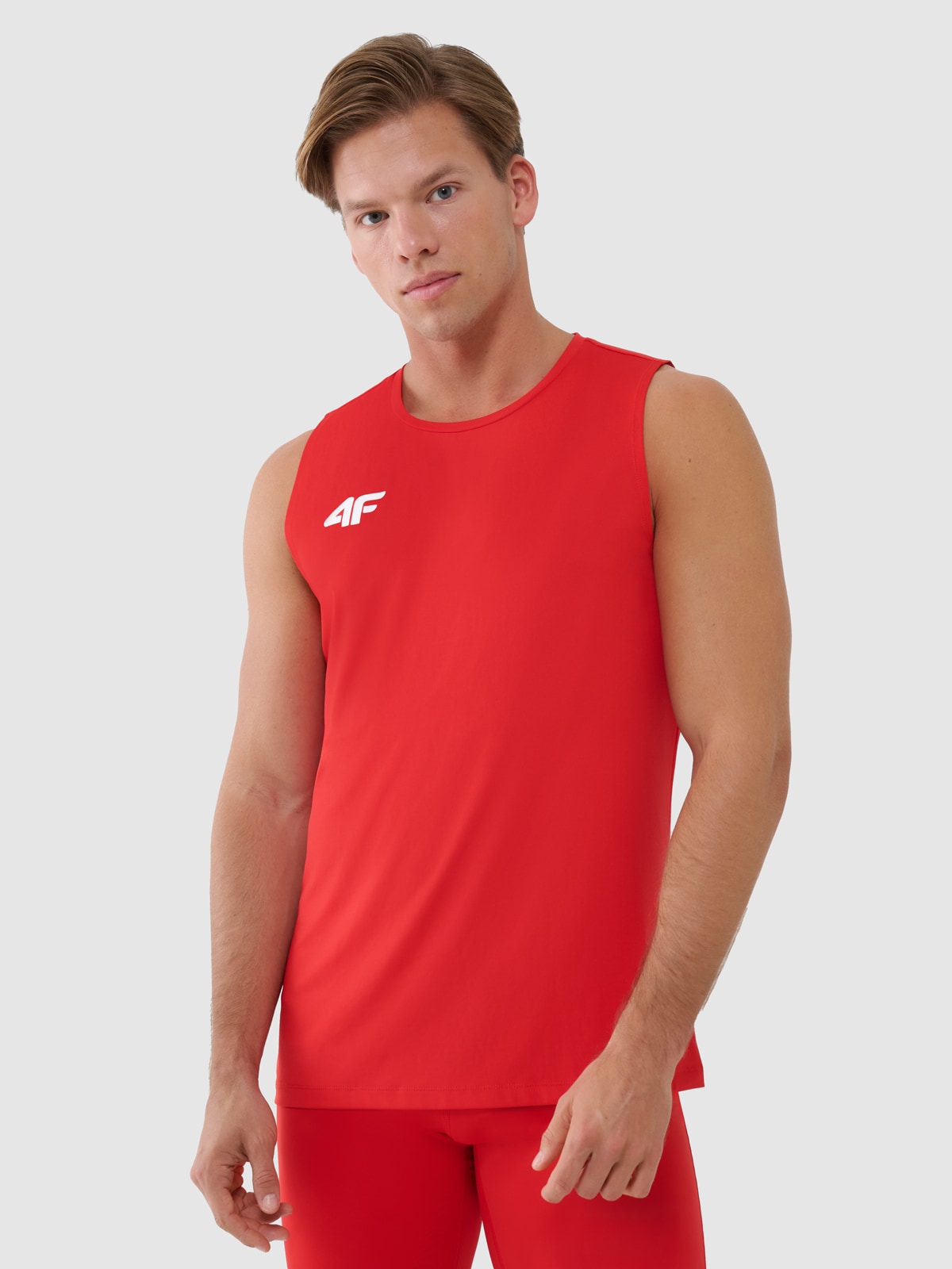 Tank top de antrenament cu uscare rapidă pentru bărbați - roșu