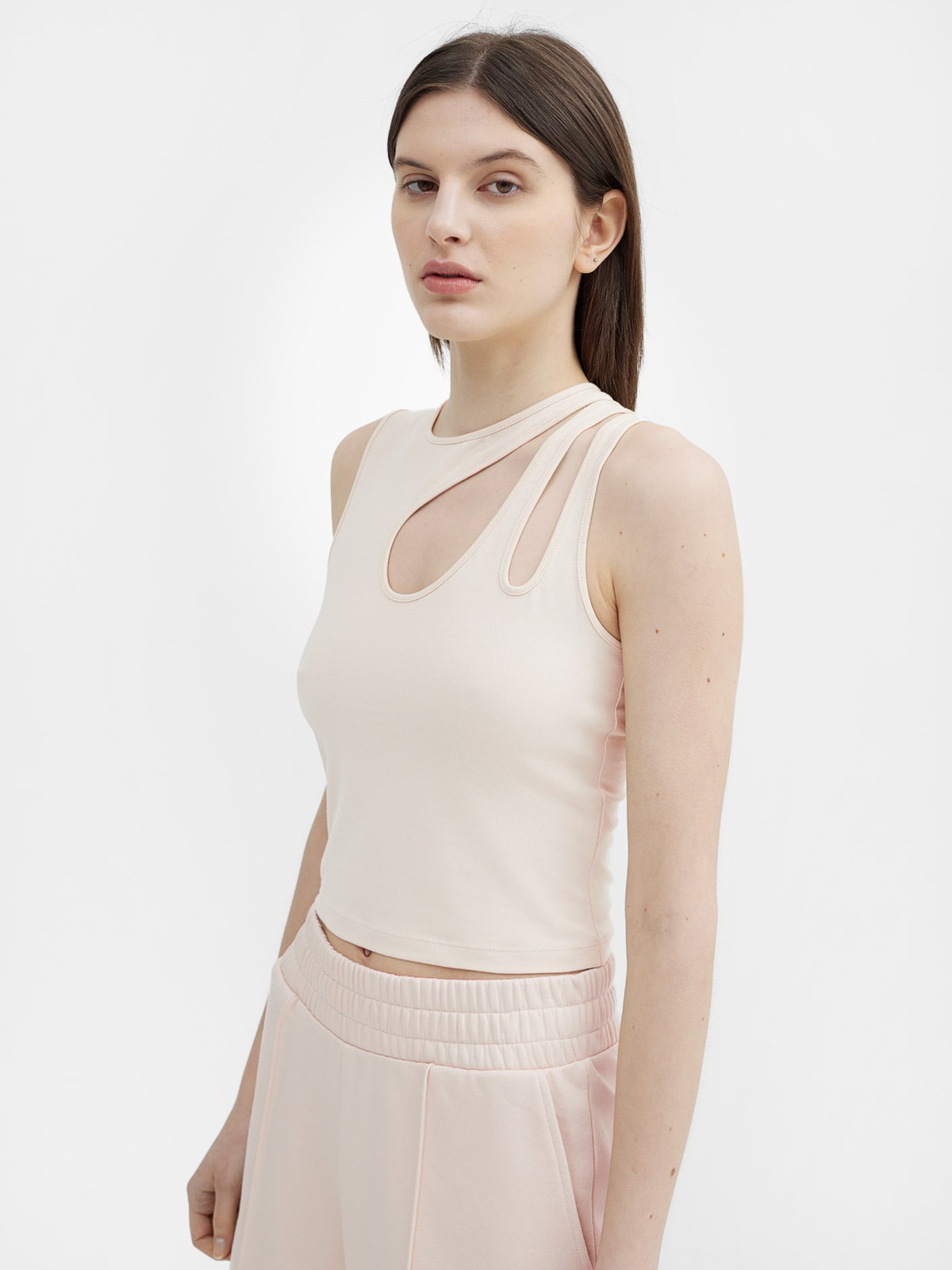 Crop-top din bumbac organic pentru femei