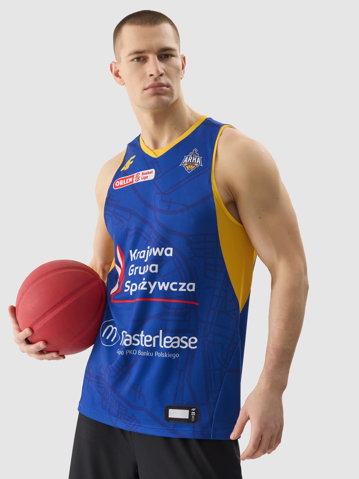 4F Koszulka meczowa replika wyjazdowa z sezonu 2023/24 męska 4F x Arka Gdynia - multikolor