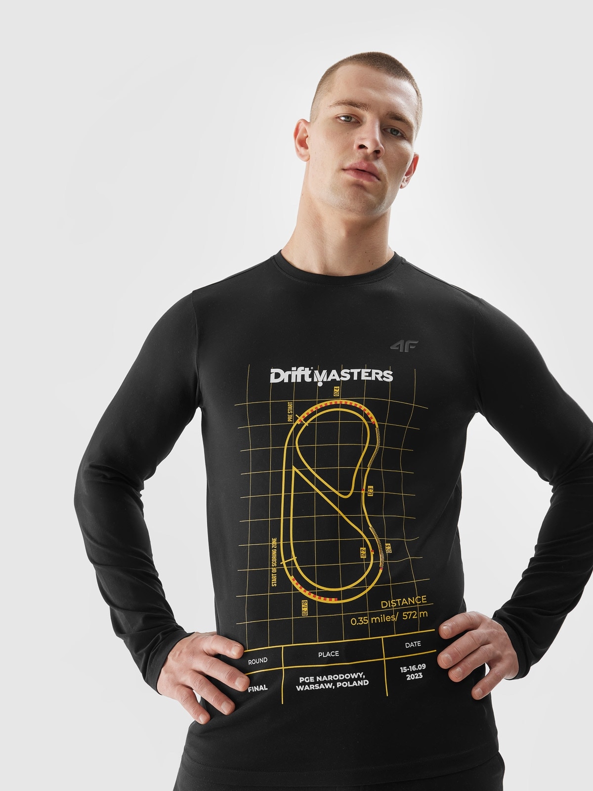 Unisex regular tričko s dlhým rukávom a potlačou 4F x Drift Masters