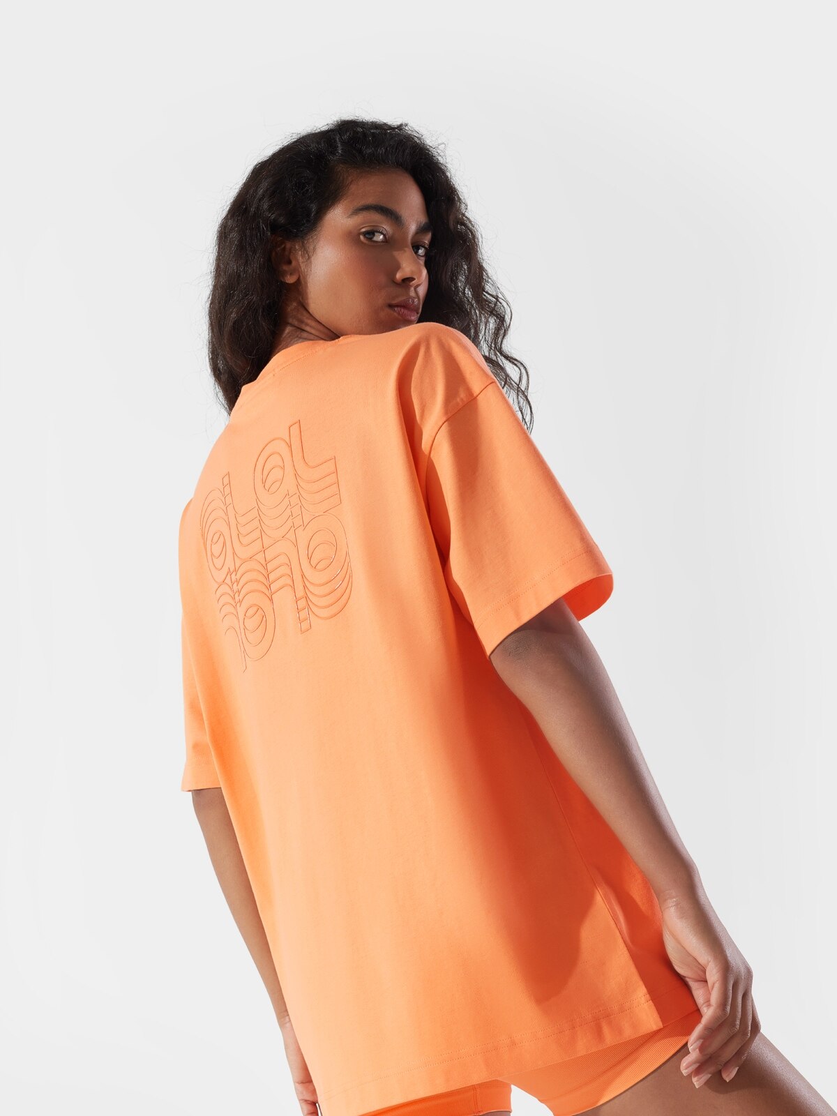 Tricou oversize din bumbac organic pentru femei 4F x Anna Lewandowska