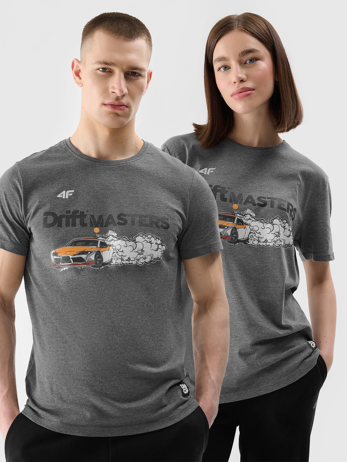 Tricou regular cu imprimeu unisex 4F x Drift Masters - gri