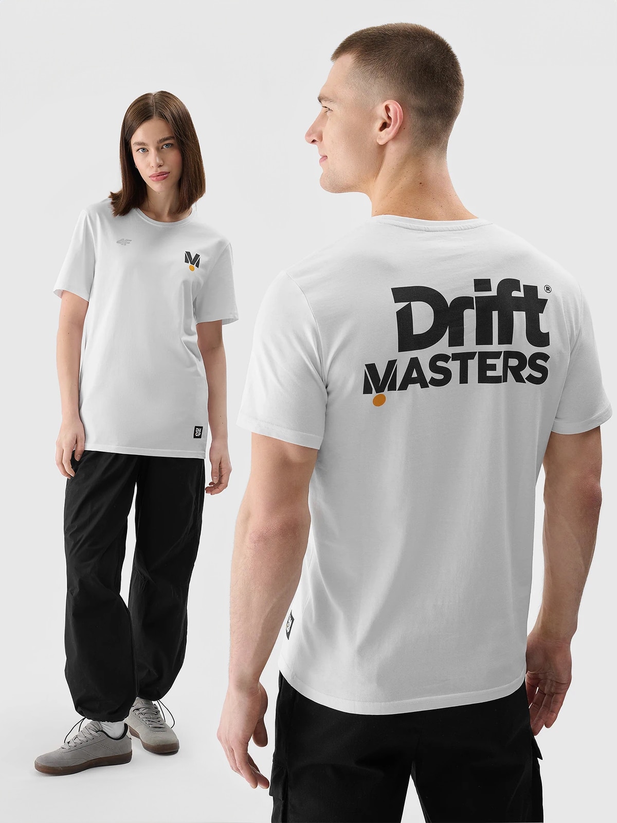 Tricou regular cu imprimeu unisex 4F x Drift Masters - alb