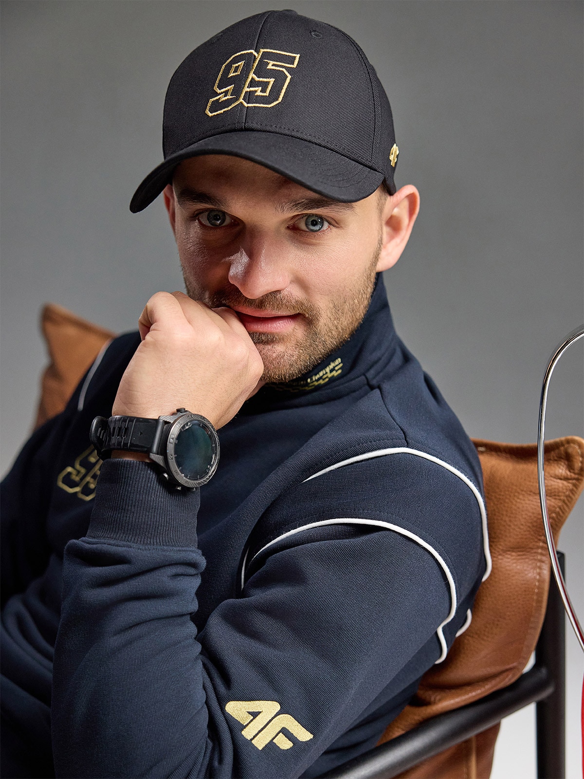 Șapca cu cozoroc unisex 4F x Bartosz Zmarzlik - neagră