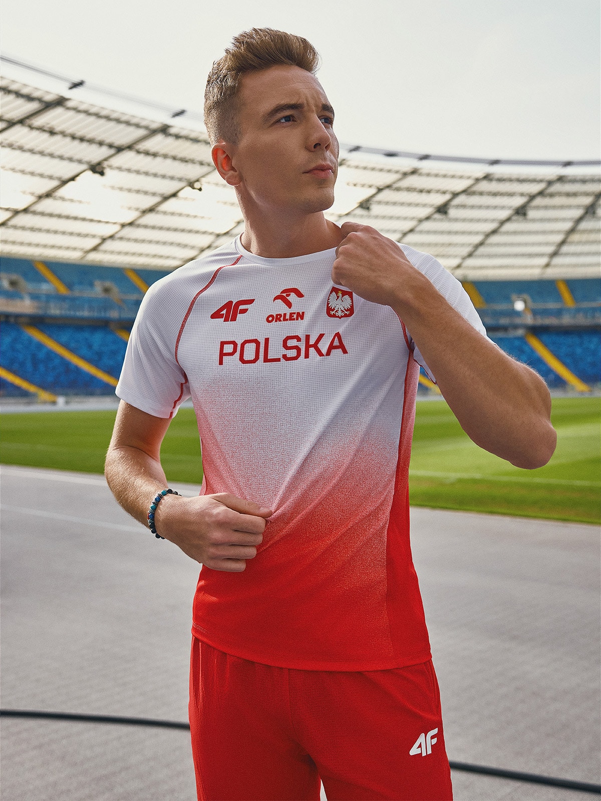 4F Koszulka reprezentacji Polski replika męska 4F x PZLA - czerwona