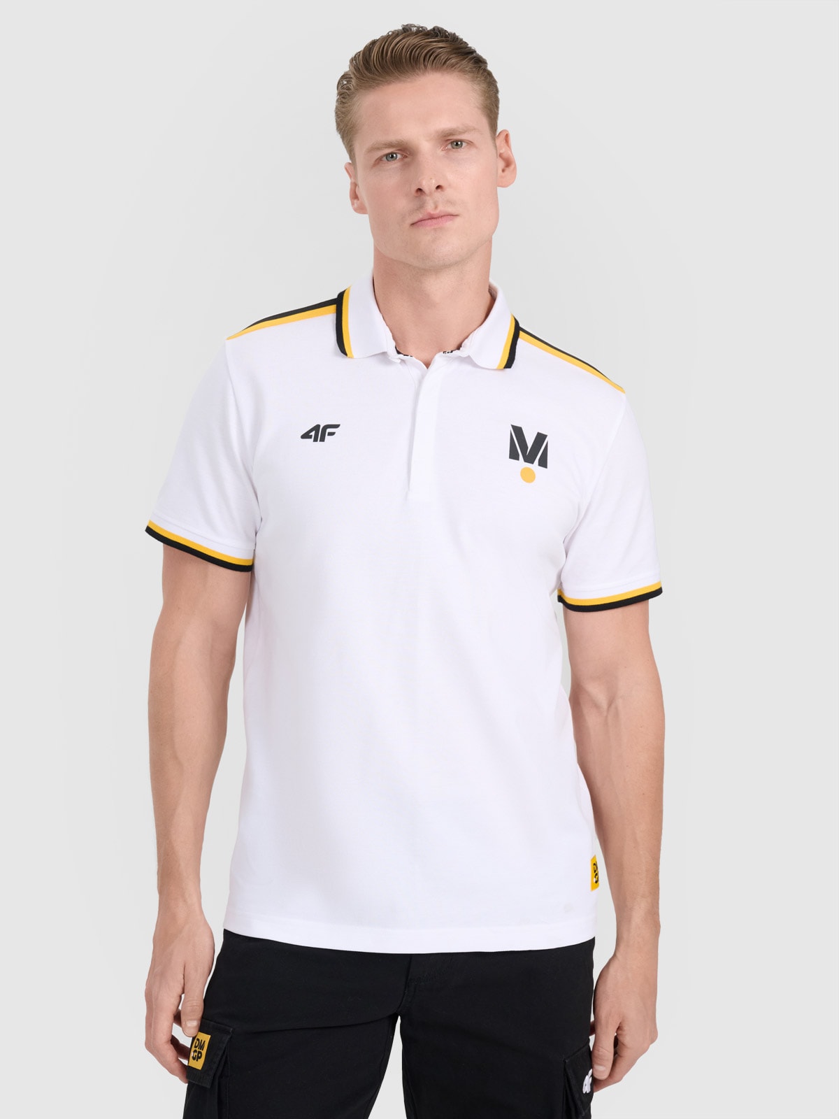 Tricou polo pentru bărbați 4F x Drift Masters - alb