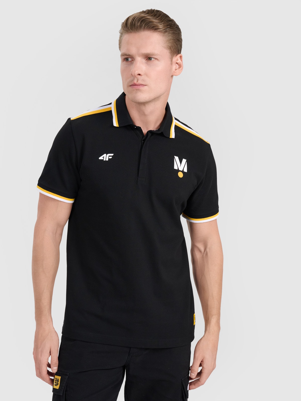 Tricou polo unisex 4F x Drift Masters - negru