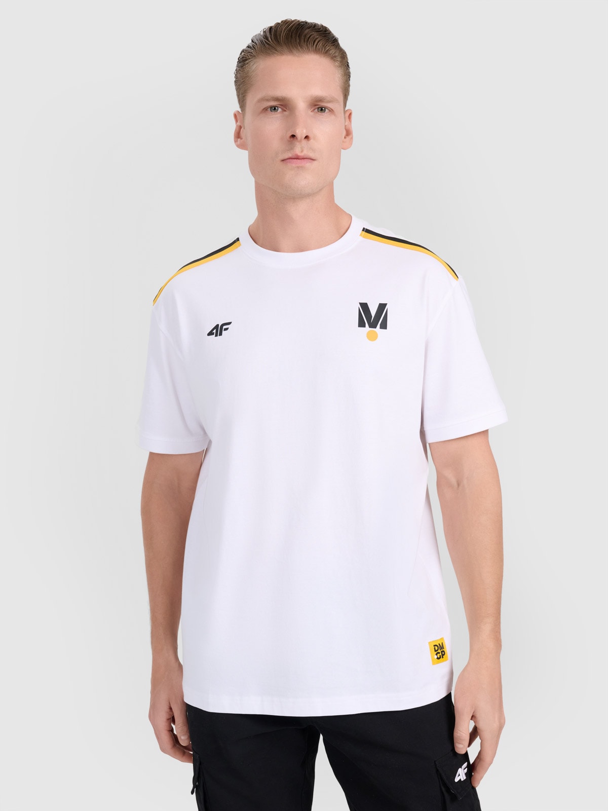 Tricou regular cu imprimeu pentru bărbați 4F x Drift Masters - alb