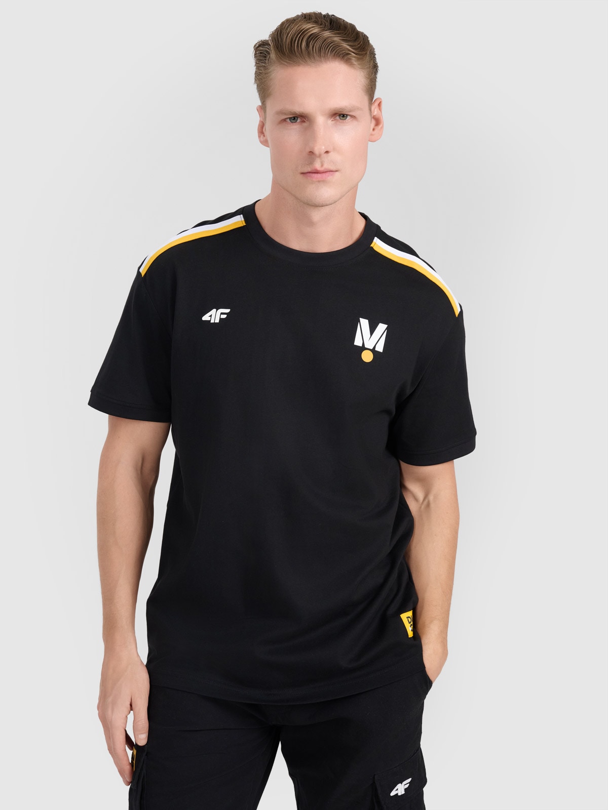 Tricou regular cu imprimeu pentru bărbați 4F x Drift Masters - negru
