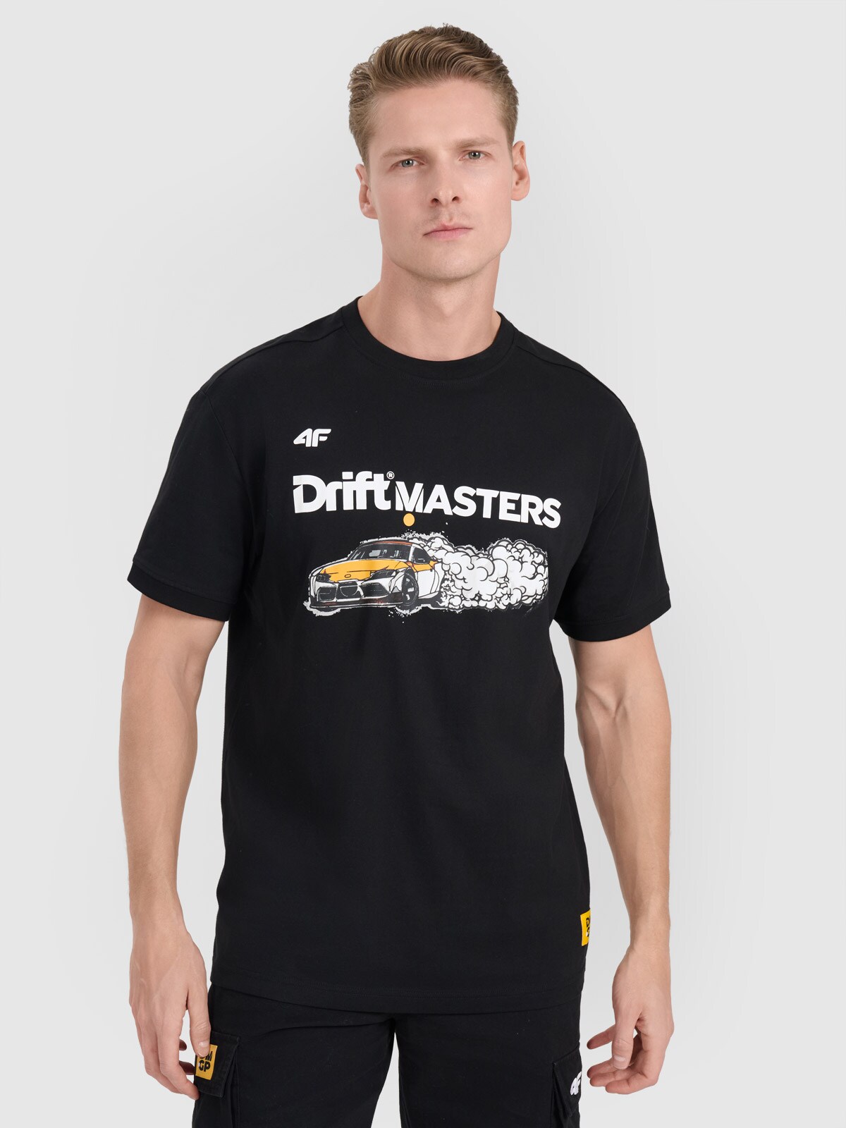 Tricou regular cu imprimeu pentru bărbați 4F x Drift Masters - negru