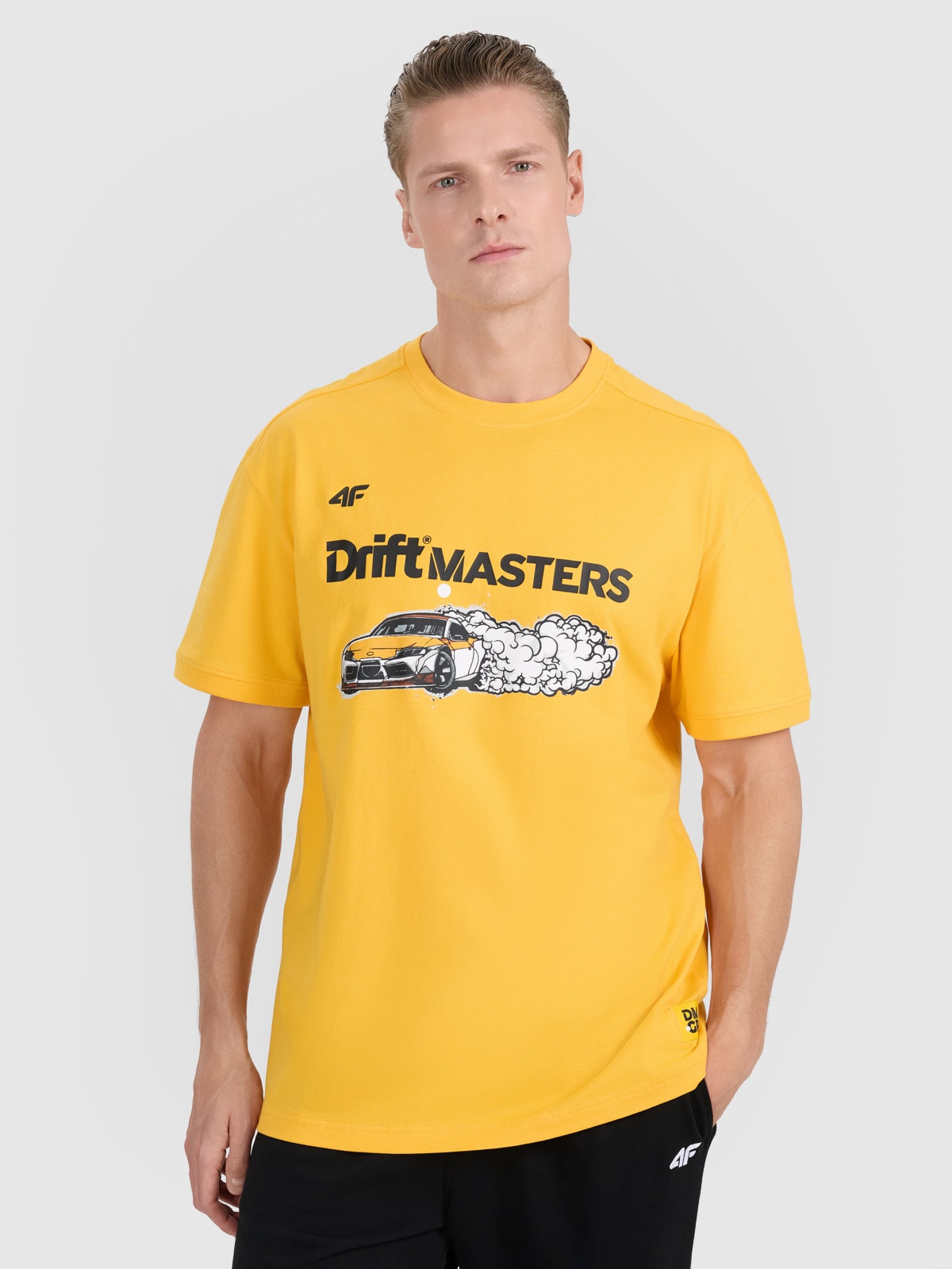 Tricou regular cu imprimeu pentru bărbați 4F x Drift Masters - galben