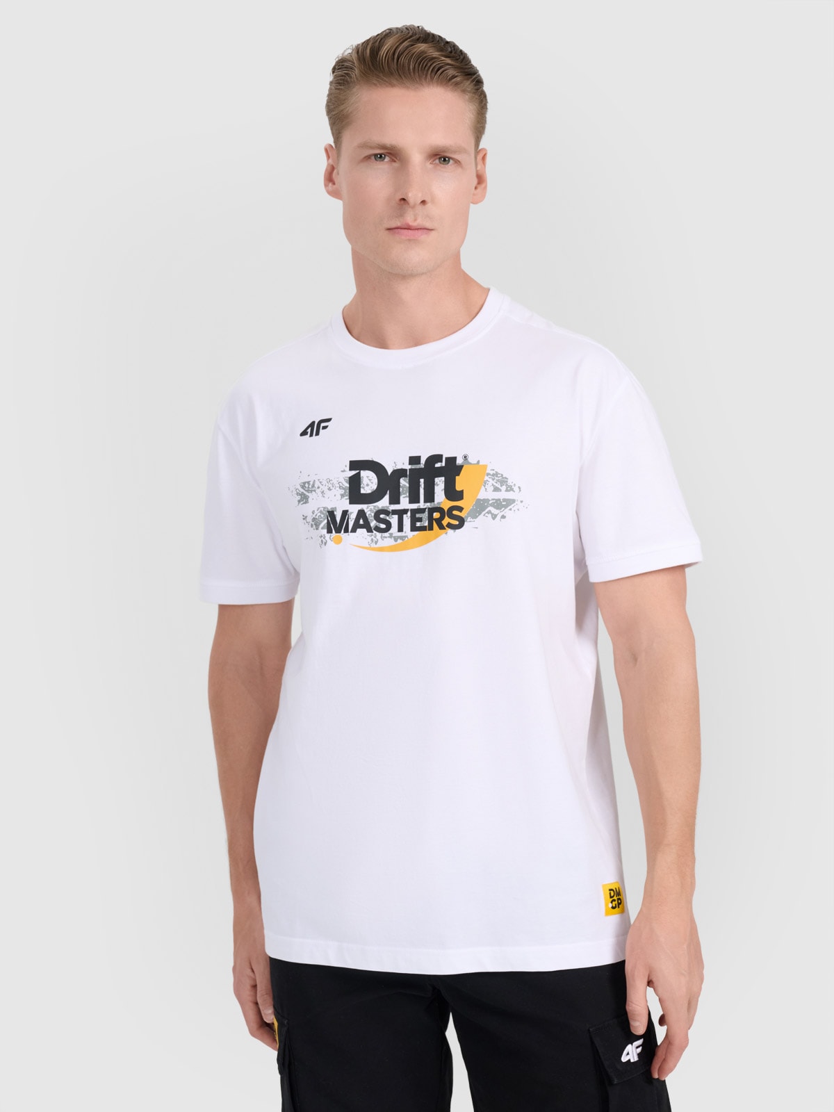 Tricou regular cu imprimeu pentru bărbați 4F x Drift Masters - alb