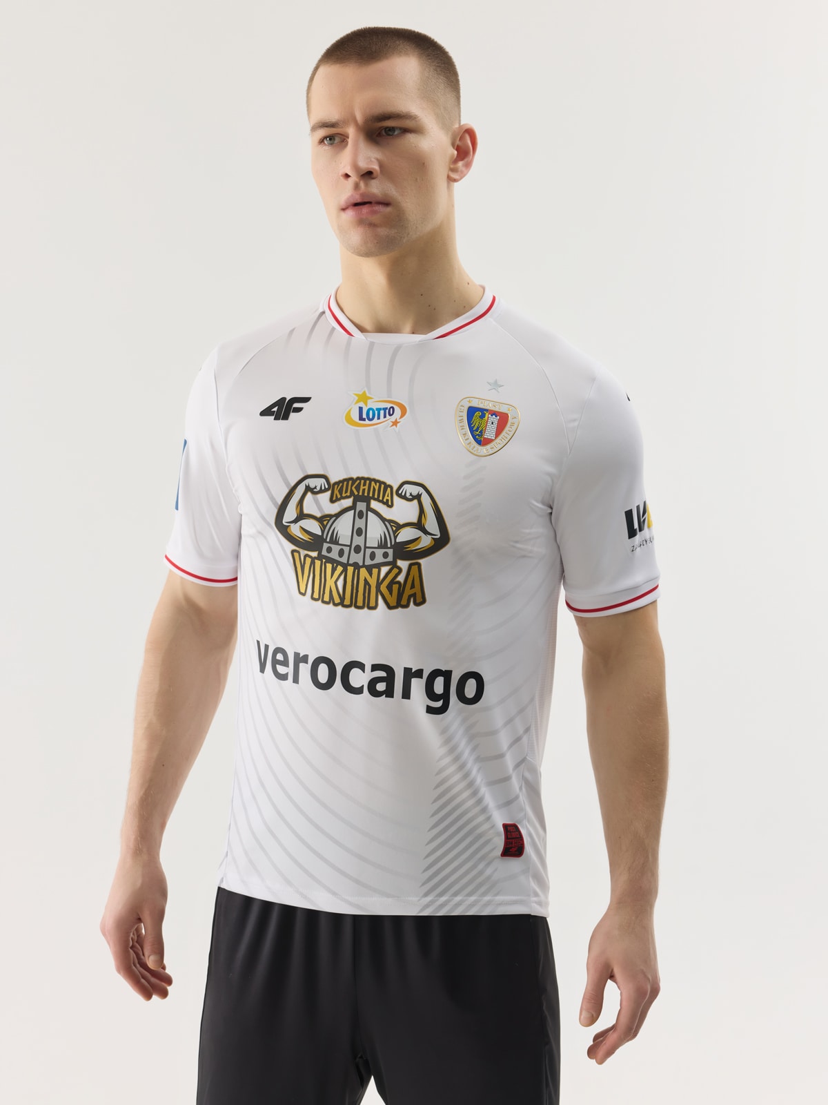 4F Koszulka klubowa wyjazdowa z sezonu 2023/24 męska 4F x Piast Gliwice - biała
