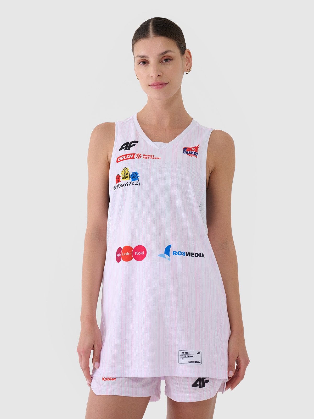 4F Koszulka meczowa replika domowa z sezonu 2024/25 damska 4F x KS Bydgoszcz - multikolor