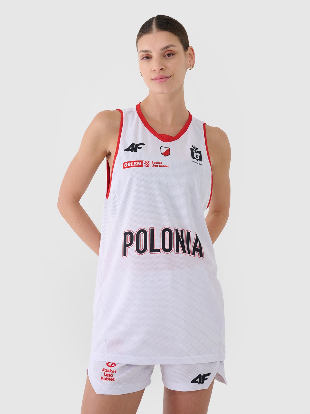 4F Koszulka meczowa replika domowa z sezonu 2024/25 damska 4F x Polonia Warszawa - multikolor