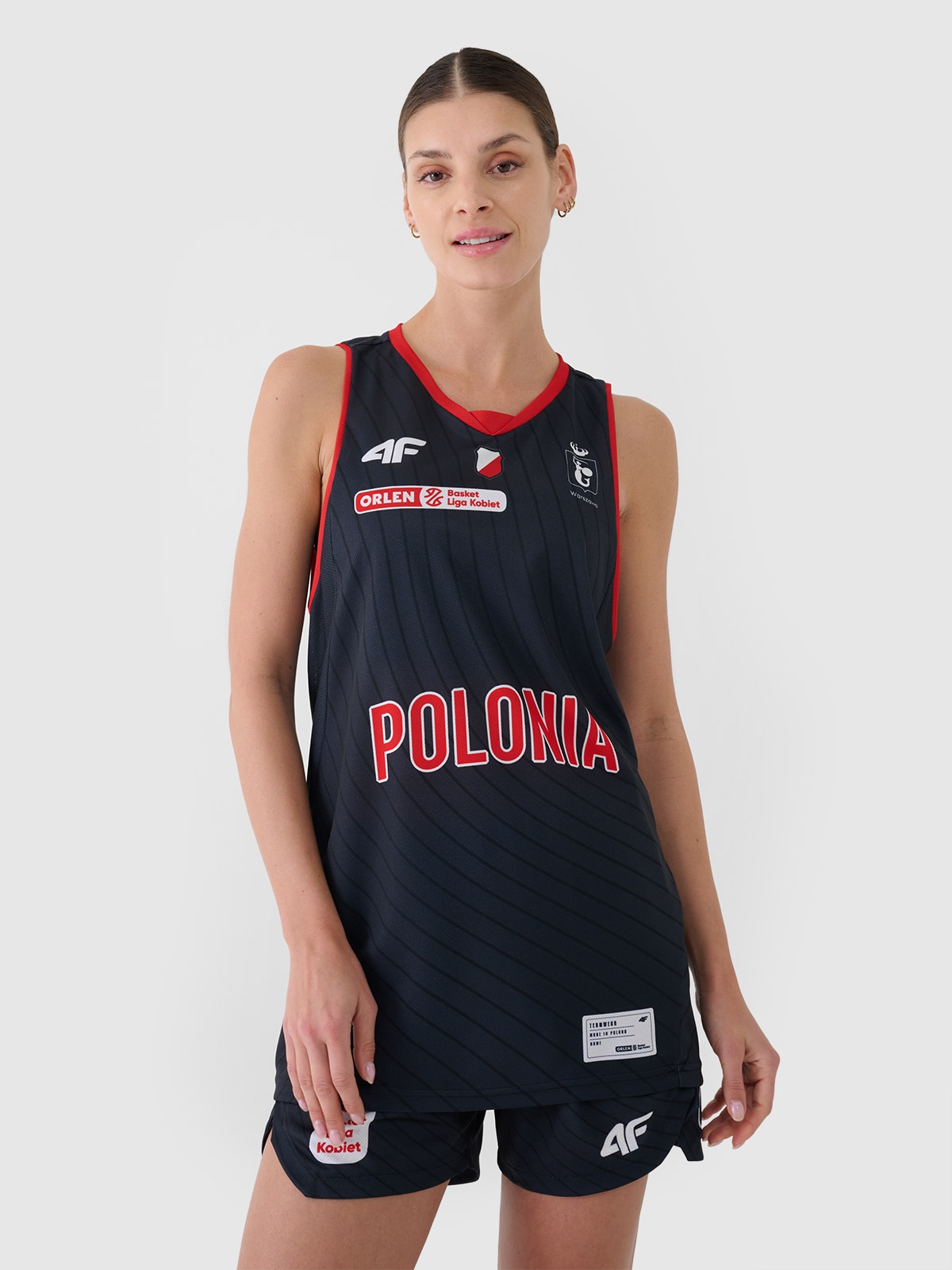 4F Koszulka meczowa replika wyjazdowa z sezonu 2024/25 damska 4F x Polonia Warszawa - multikolor