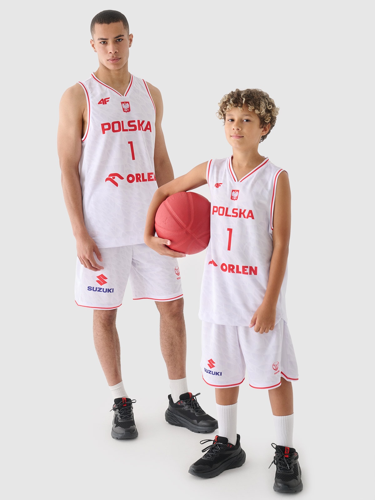 4F Koszulka reprezentacyjna dziecięca 4F x PZKOSZ 2024 - SOCHAN - biała 134/140 (8-10
