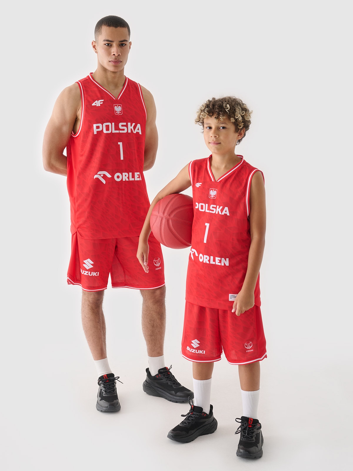 4F Koszulka reprezentacyjna dziecięca 4F x PZKOSZ 2024 - SOCHAN - czerwona 146/152 (10-12