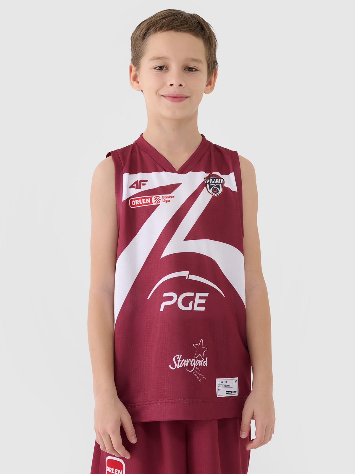 4F Koszulka meczowa replika wyjazdowa z sezonu 2024/25 dziecięca 4F x PLK - Spójnia Stargard - multikolor