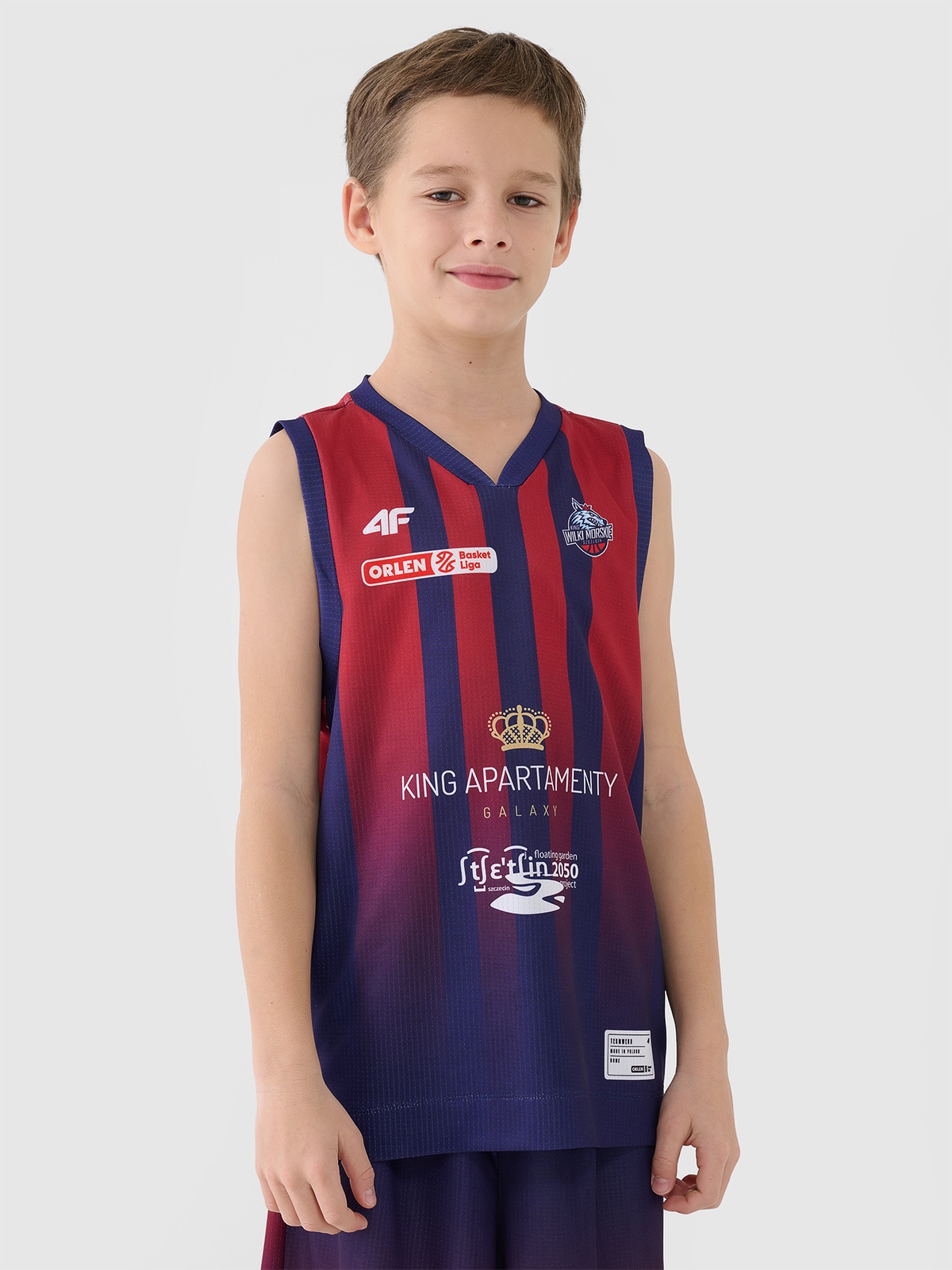 4F Koszulka meczowa replika wyjazdowa z sezonu 2024/25 dziecięca 4F x PLK - KING Szczecin - multikolor