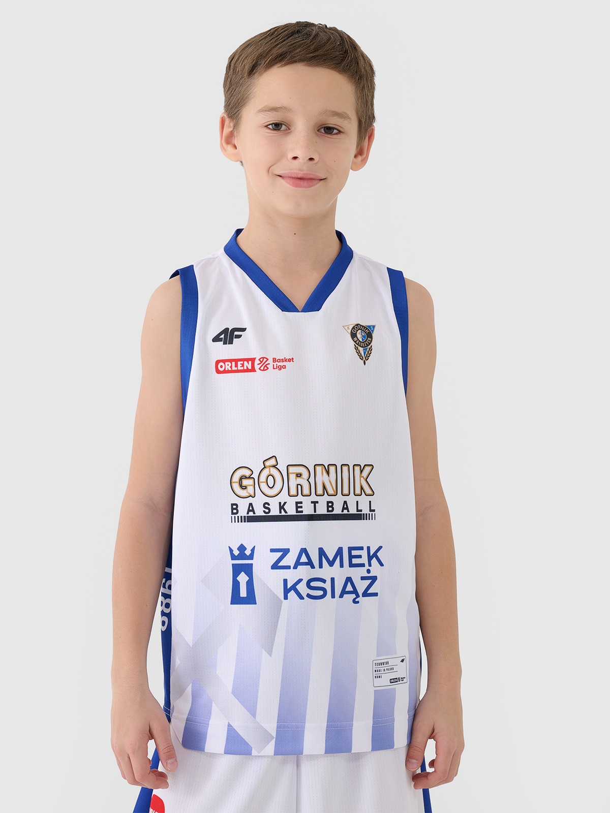 4F Koszulka meczowa replika domowa z sezonu 2024/25 dziecięca 4F x PLK - Górnik Wałbrzych 122/128 (6-8