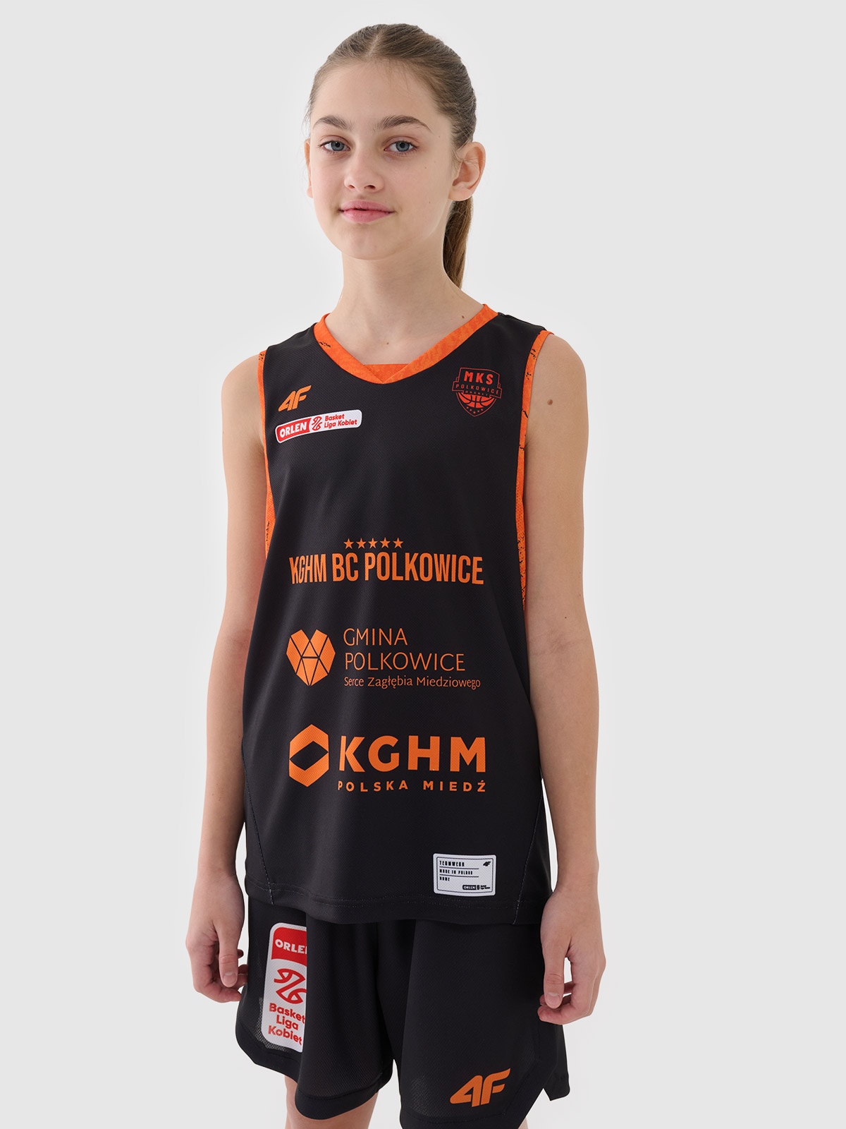 4F Koszulka meczowa replika wyjazdowa z sezonu 2024/25 dziecięca 4F x MKS Polkowice - multikolor 134/140 (8-10