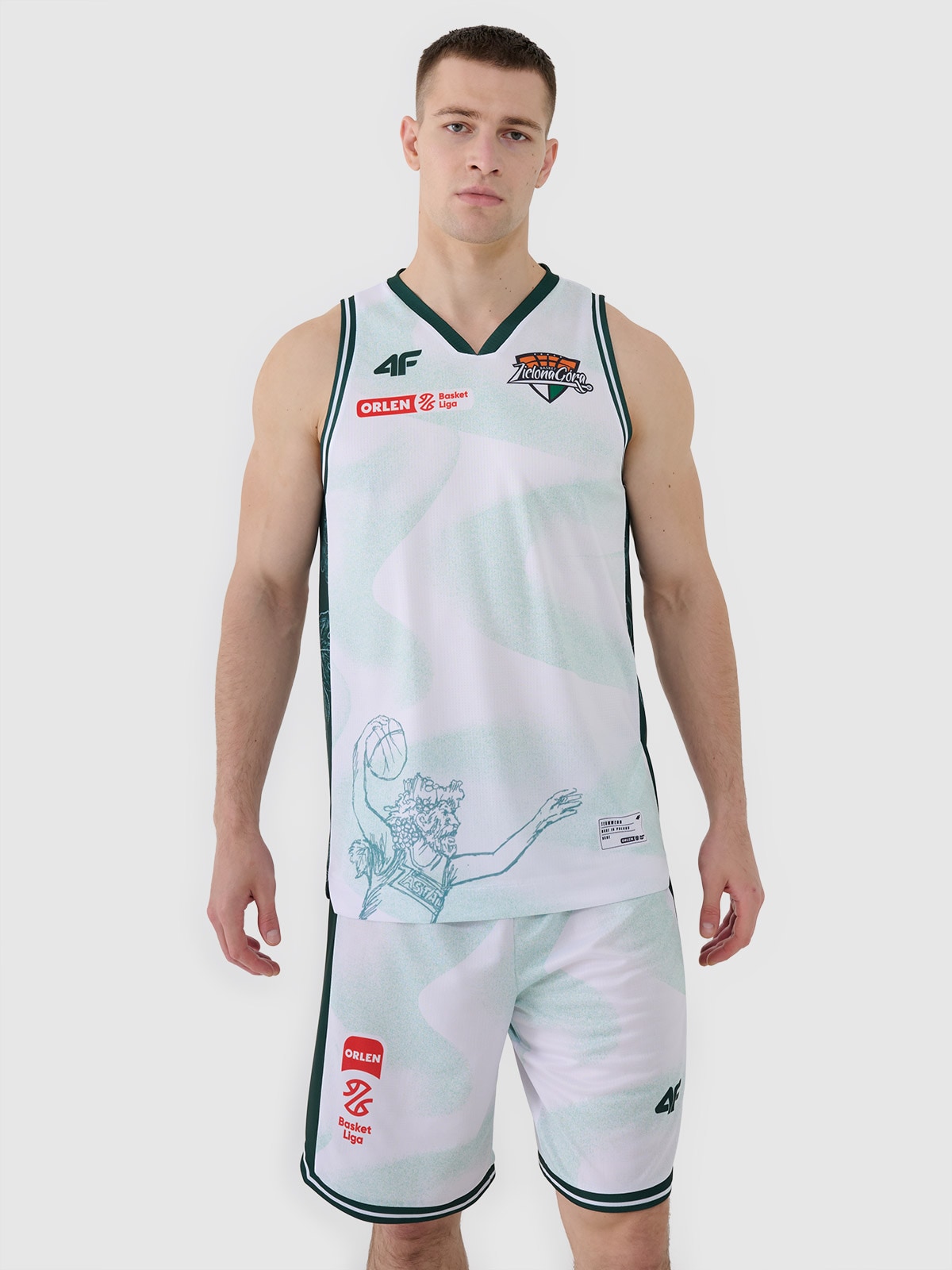 4F Koszulka meczowa replika domowa z sezonu 2024/25 męska 4F x PLK - Zastal Zielona Góra - multikolor