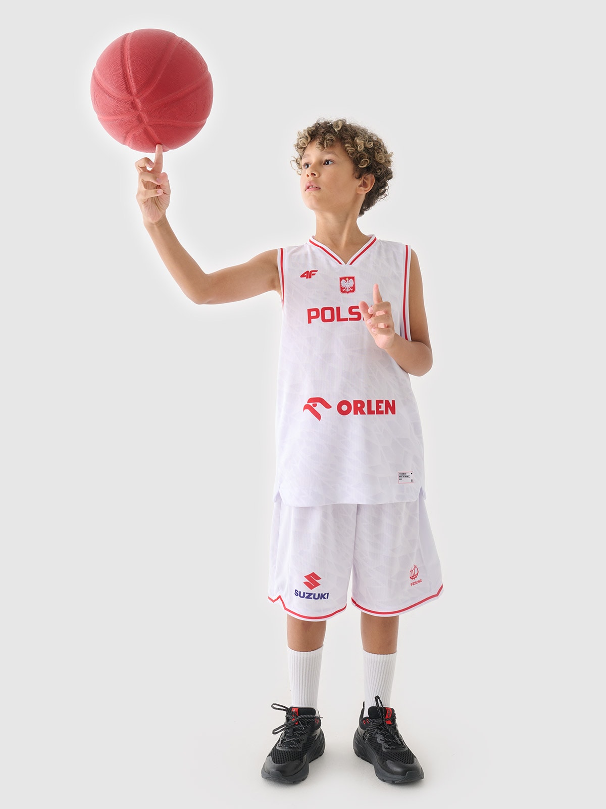 4F Koszulka reprezentacyjna dziecięca 4F x PZKOSZ 2024 - biała