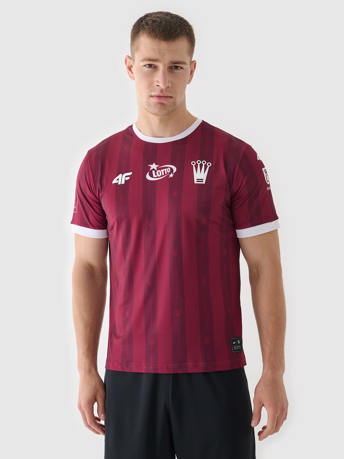4F Koszulka klubowa wyjazdowa z sezonu 2024/25 męska 4F x Korona Kielce - multikolor