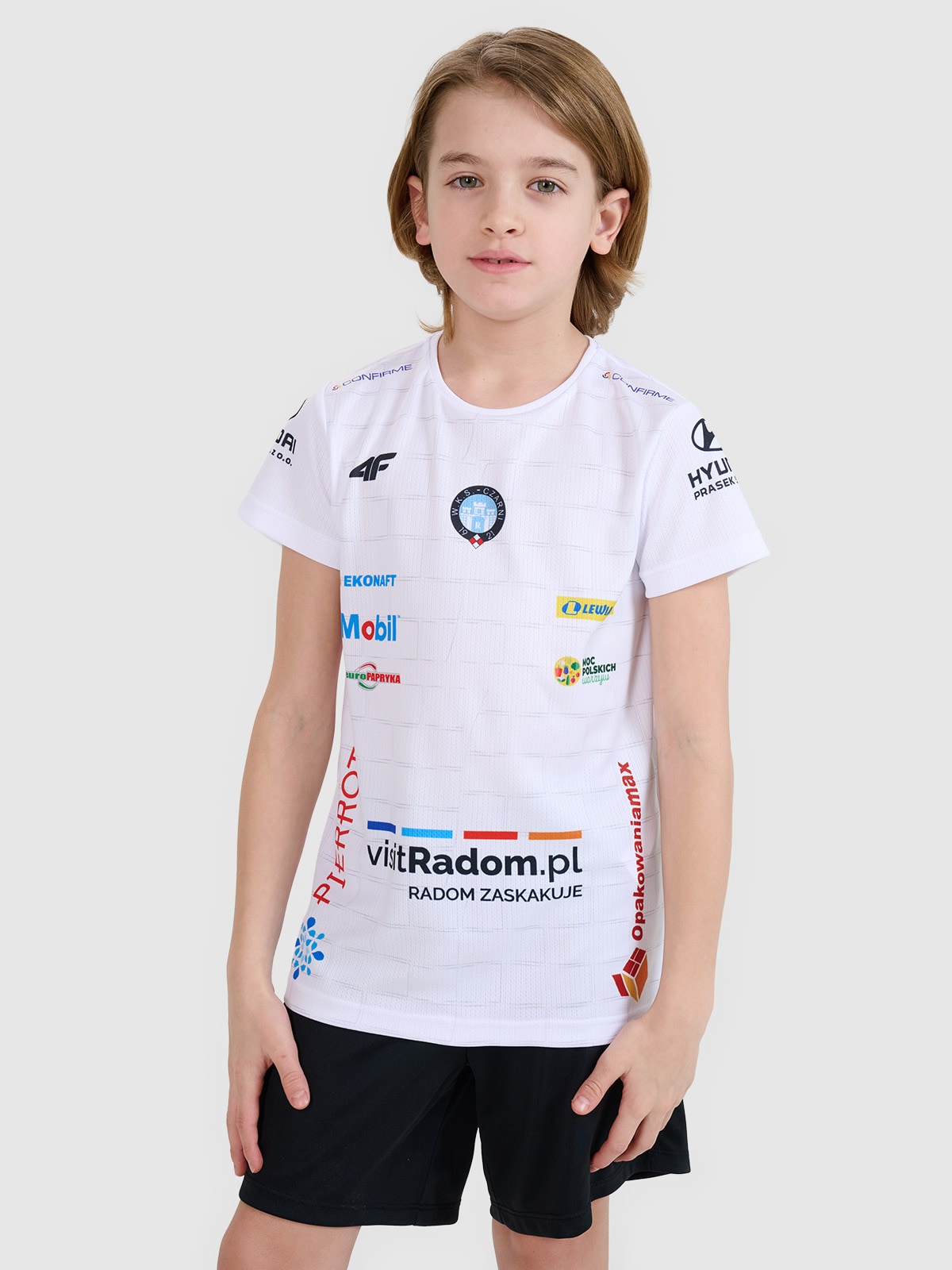 4F Koszulka meczowa replika wyjazdowa z sezonu 2024/25 dziecięca 4F x Czarni Radom - multikolor