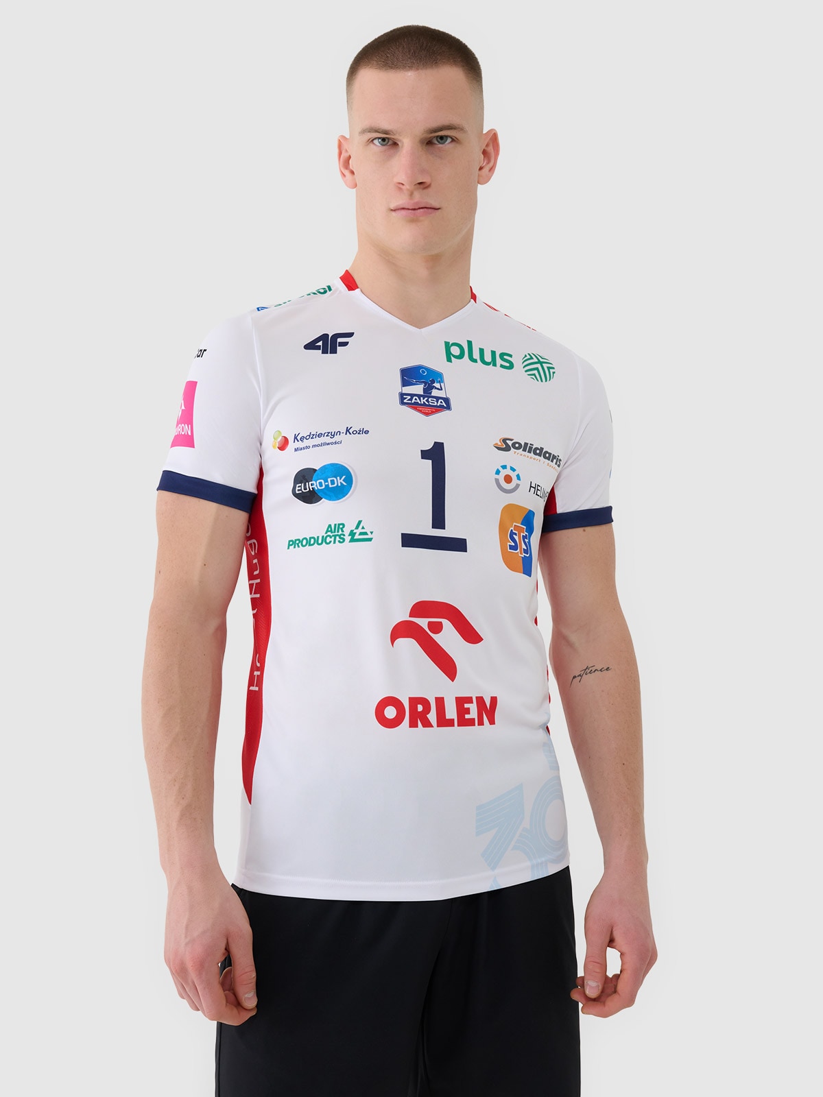 4F Koszulka meczowa replika domowa z sezonu 2024/25 męska 4F x Zaksa Kędzierzyn Koźle - Kurek - multikolor
