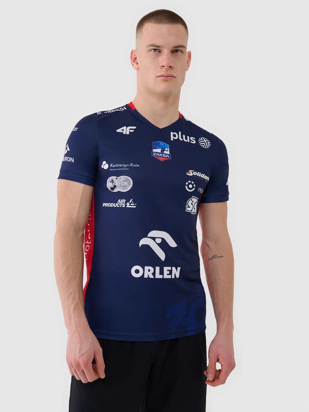 4F Koszulka meczowa replika wyjazdowa z sezonu 2024/25 męska 4F x Zaksa Kędzierzyn Koźle - multikolor
