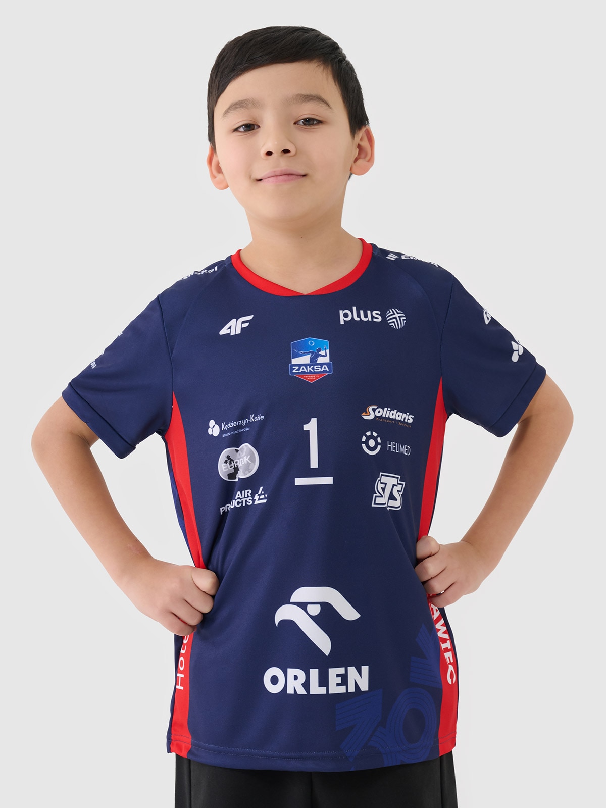4F Koszulka meczowa replika wyjazdowa z sezonu 2024/2025 dziecięca 4F x Zaksa Kędzierzyn-Koźle - Kurek - multikolor 134/140 (8-10