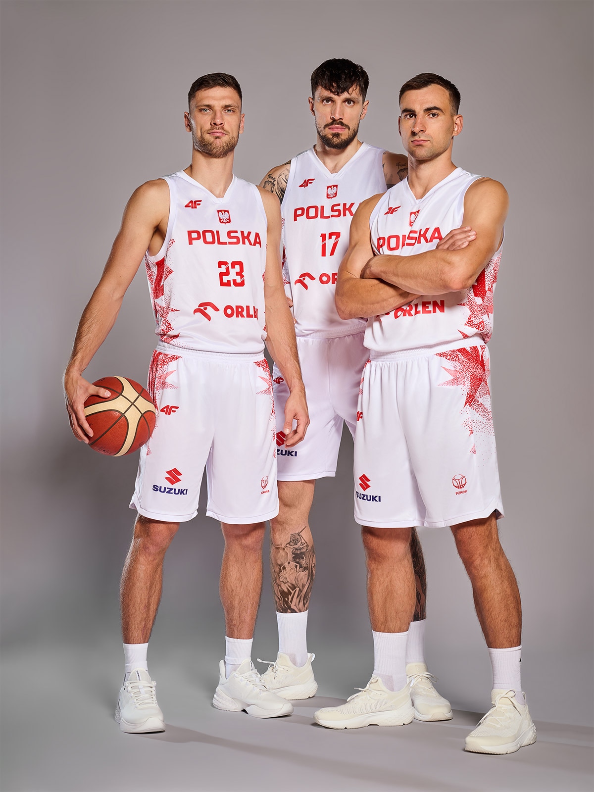 4F Koszulka reprezentacyjna z możliwością personalizacji męska 4F x PZKOSZ - biała