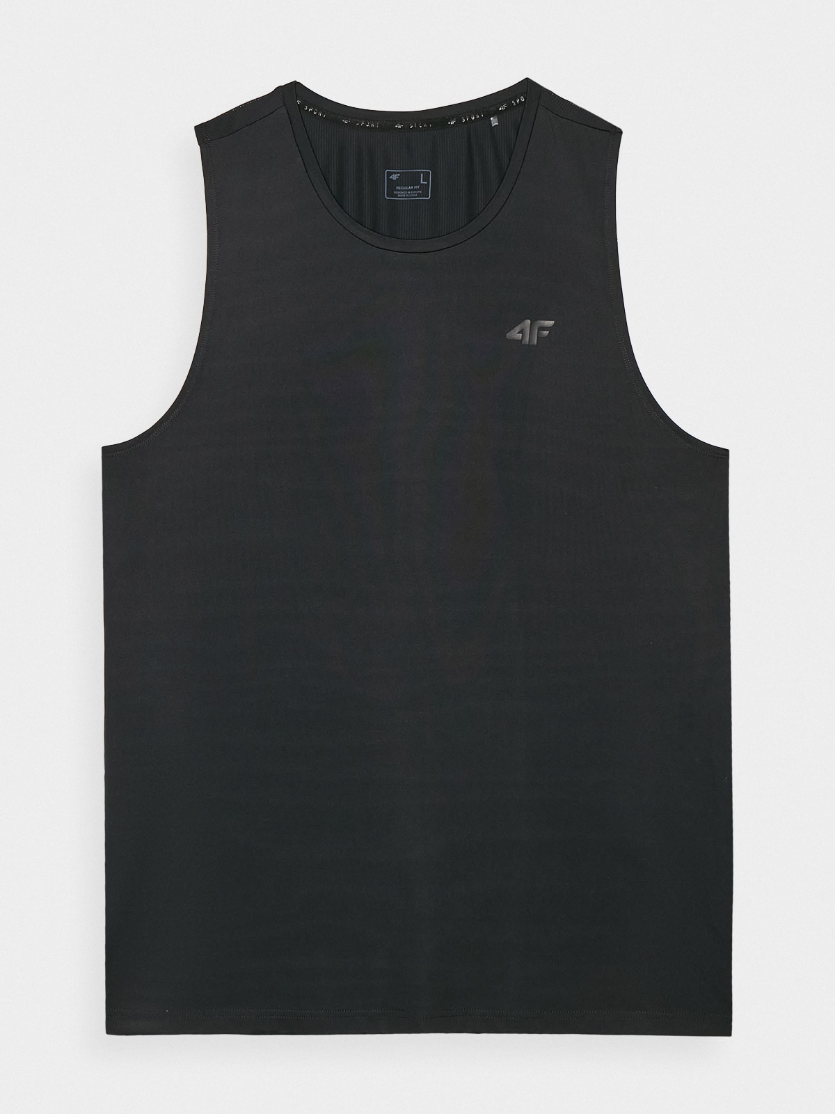 Pánsky rýchloschnúci tréningový tank top - čierny