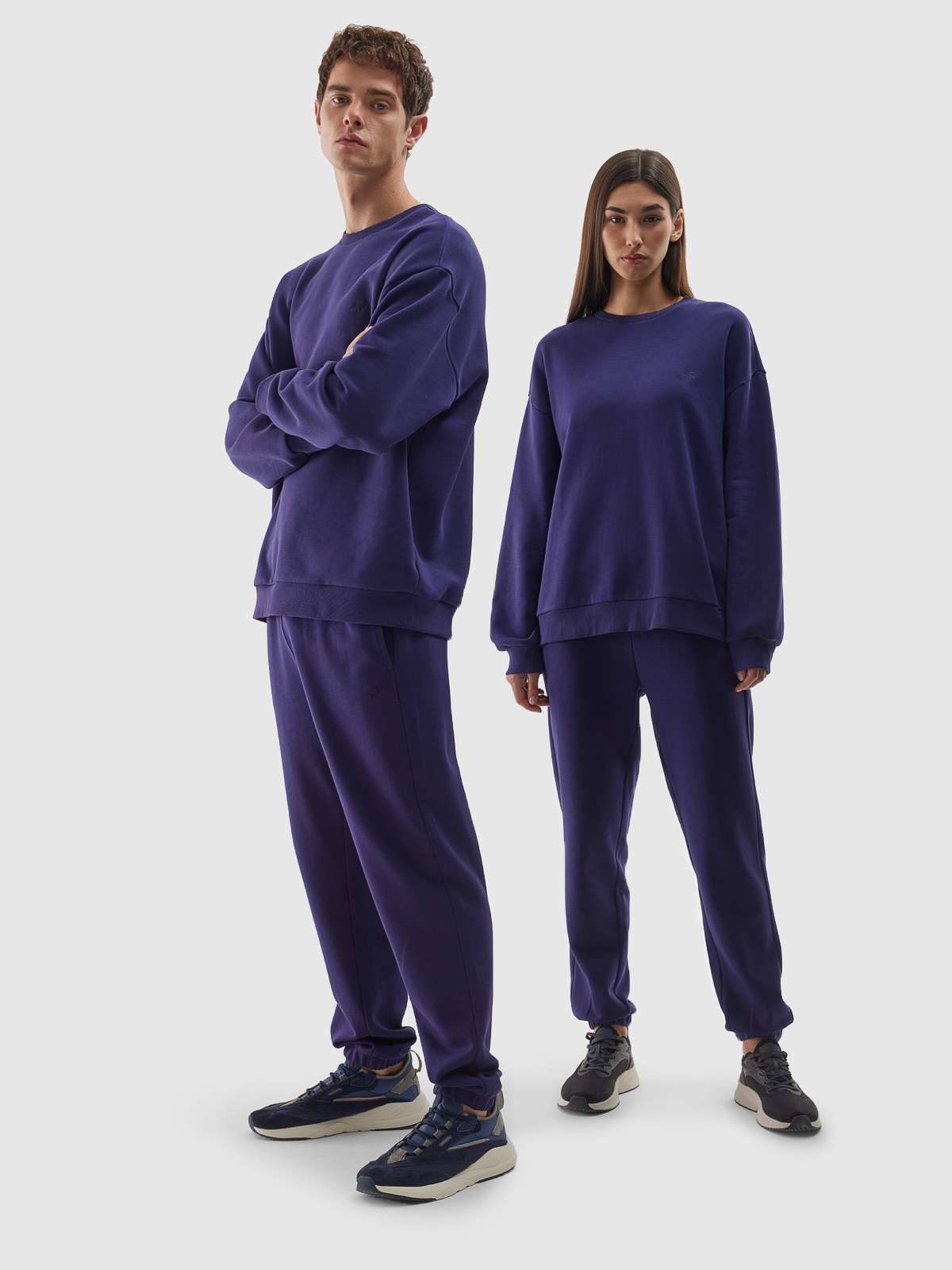 Hanorac de trening fără fermoar și glugă unisex - bleumarin