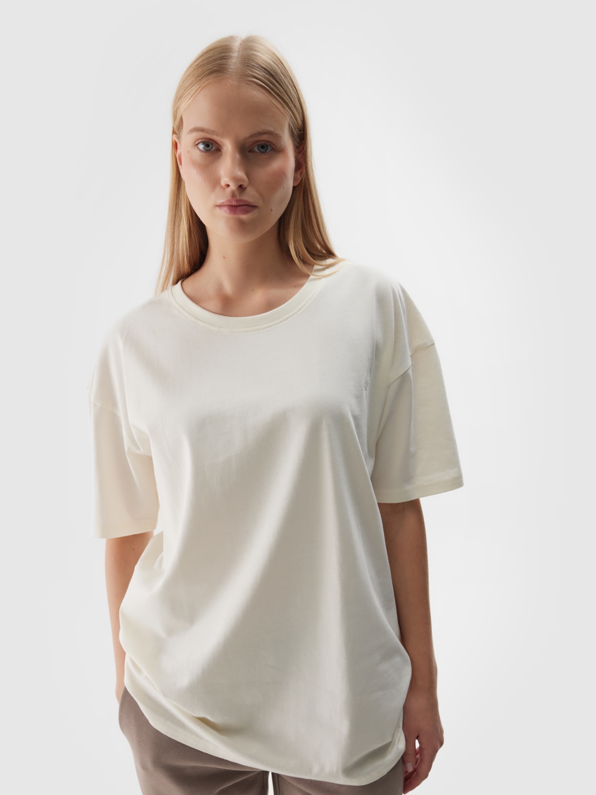 Tricou oversize unicolor unisex - alb