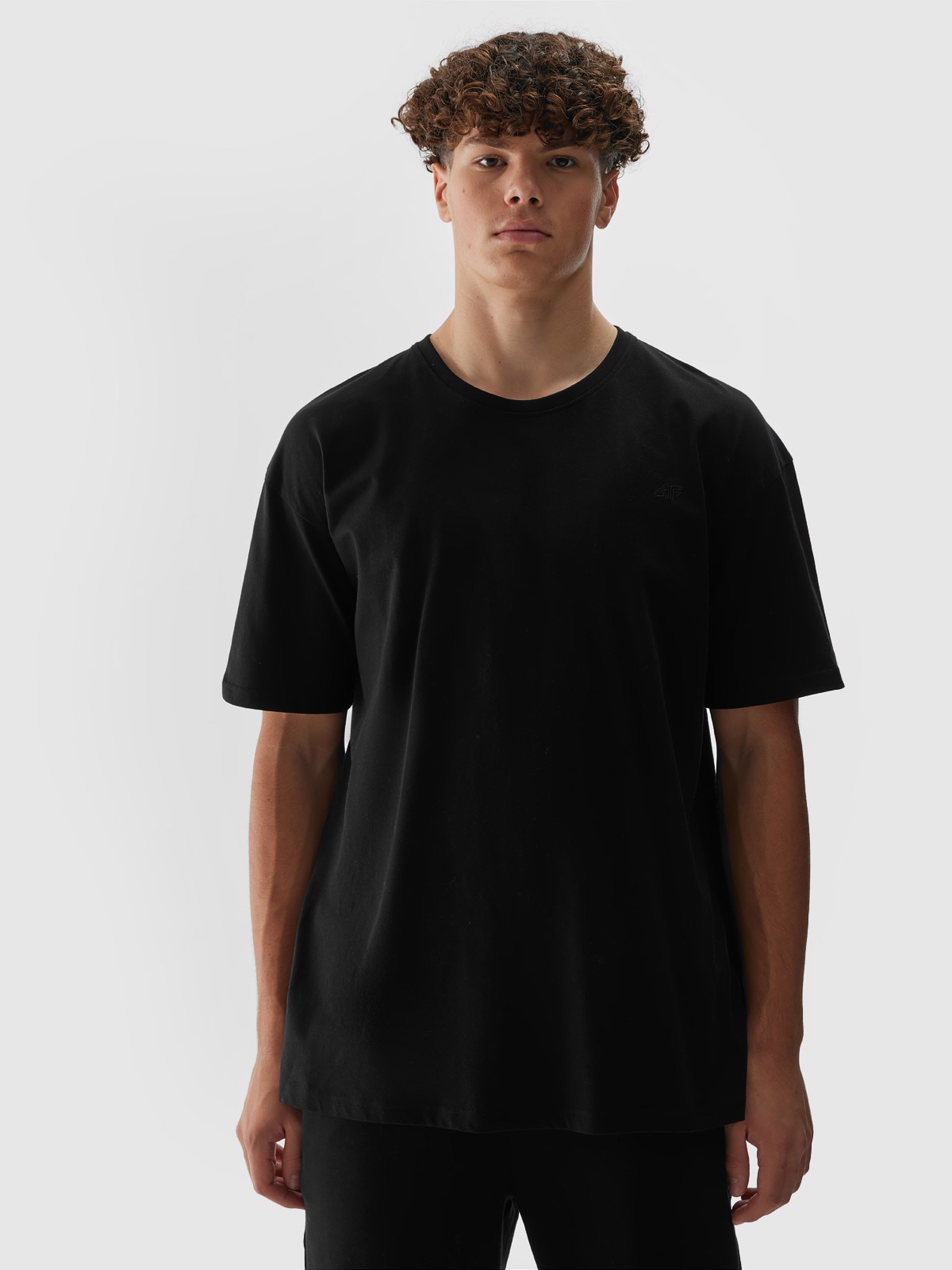 Tricou oversize unicolor unisex - negru