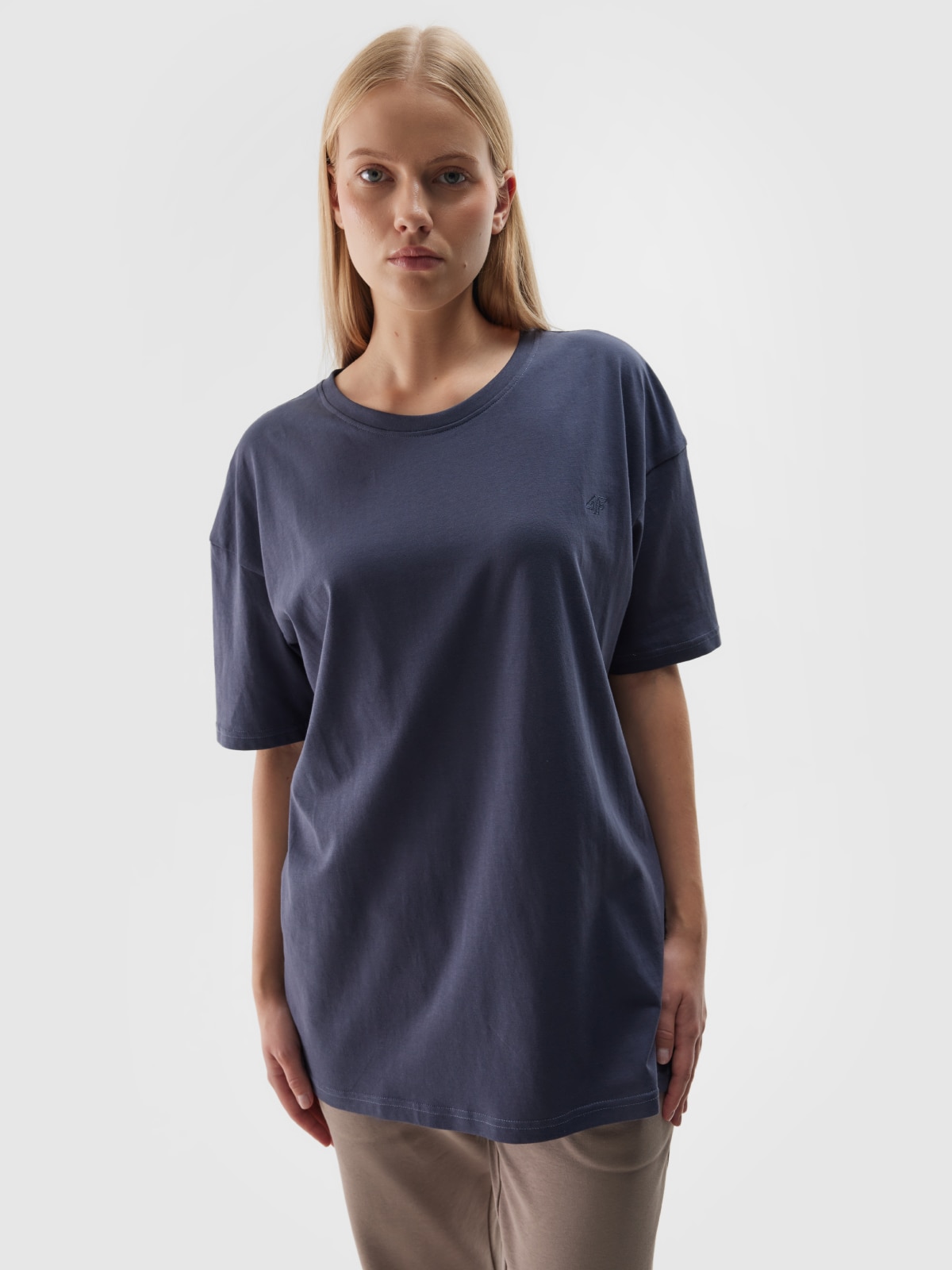 Tricou oversize unicolor unisex - bleumarin