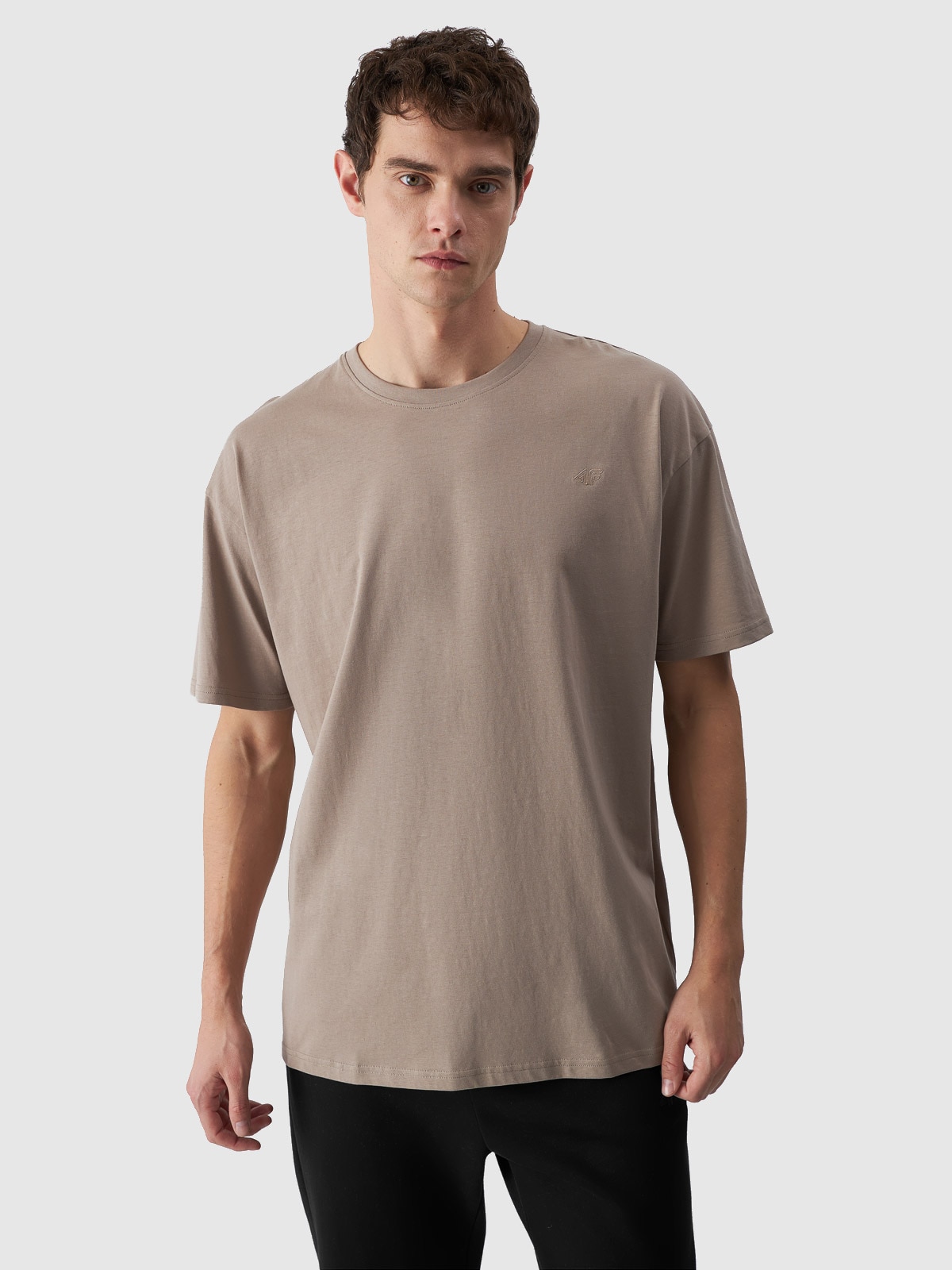 Tricou oversize unicolor unisex - maro